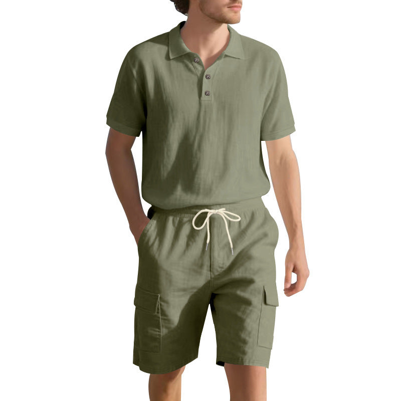 Men's Polo and Cargo Shorts Set Lune London