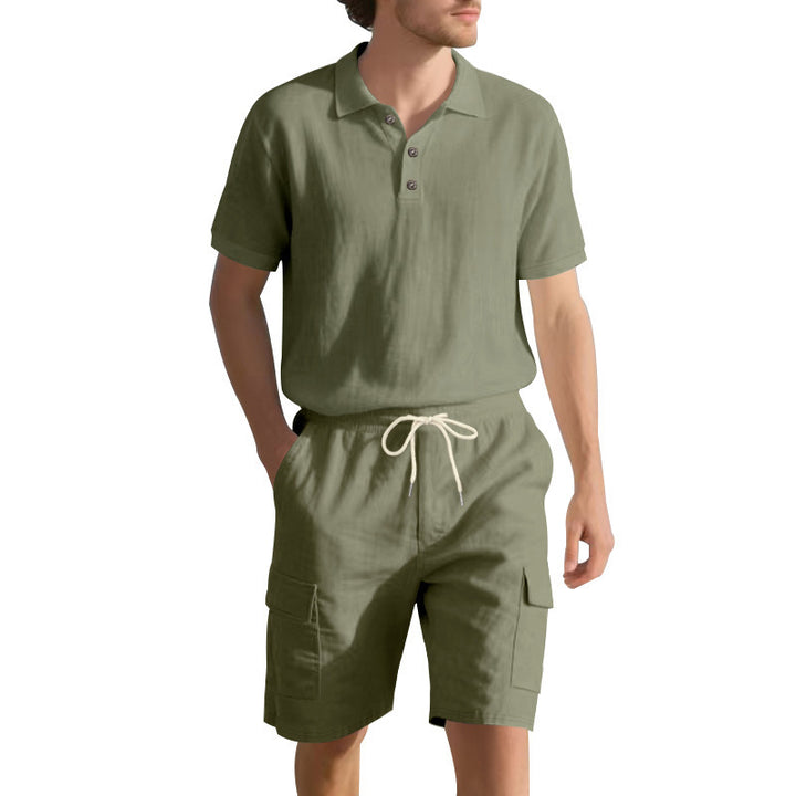 Men's Polo and Cargo Shorts Set Lune London