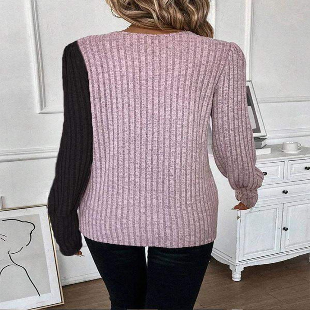 Sweater pour femme à coupe asymétrique et détails de boutons Chic & Stil