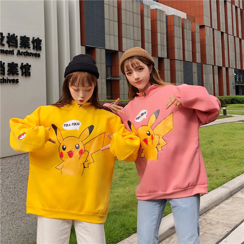 Sweatshirt femme avec motif Pikachu et col haut Chic & Stil