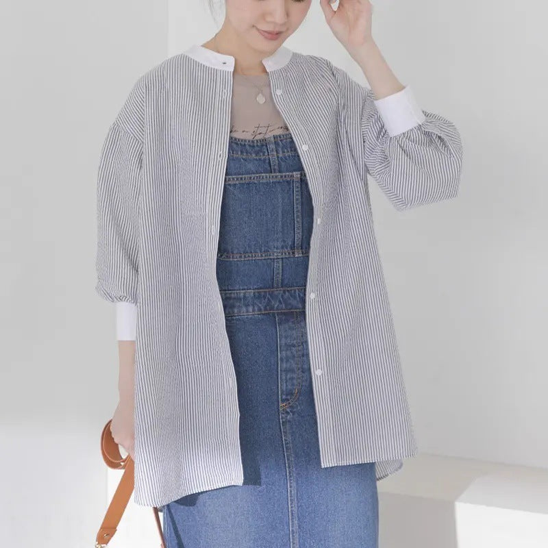 Chic and Style oversized striped shirt for women