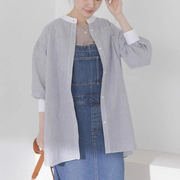 Chic and Style oversized striped shirt for women