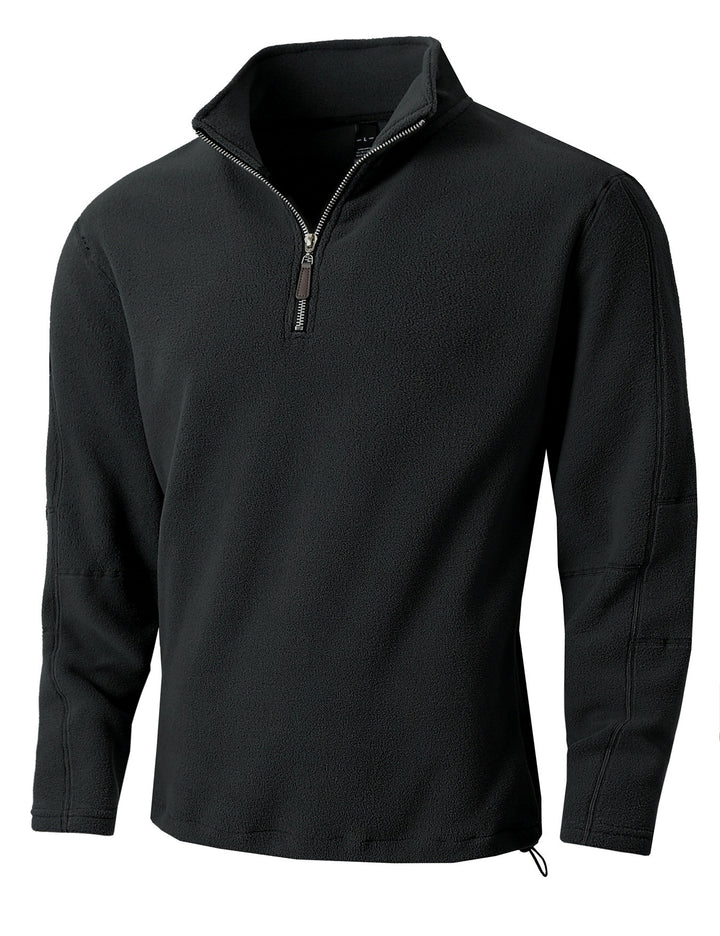 Men's Fleece Pullover with practical zip elements and high collar Lune London