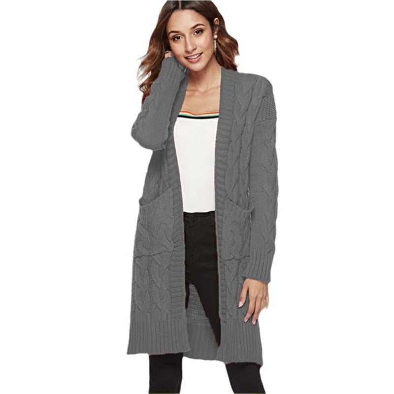 Lune London Long Sleeve Women's Cardigan with Twisted Details