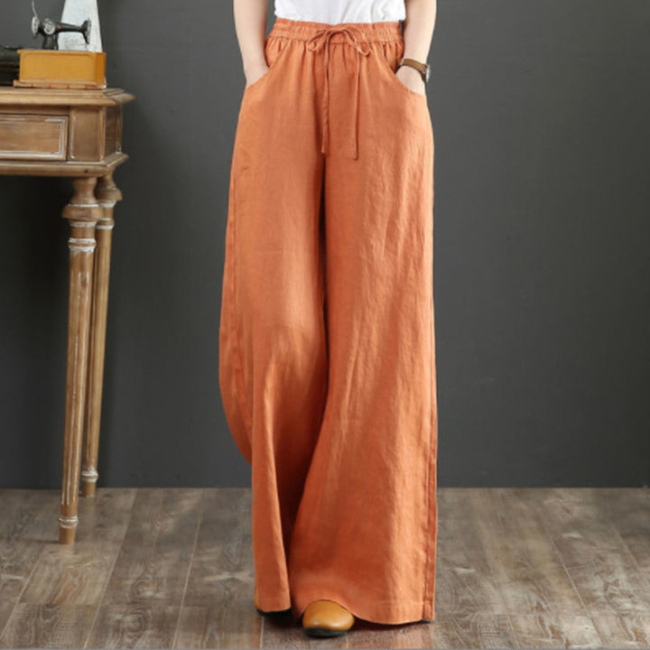 Women Wide Cut Linen Pants Chic & Stil