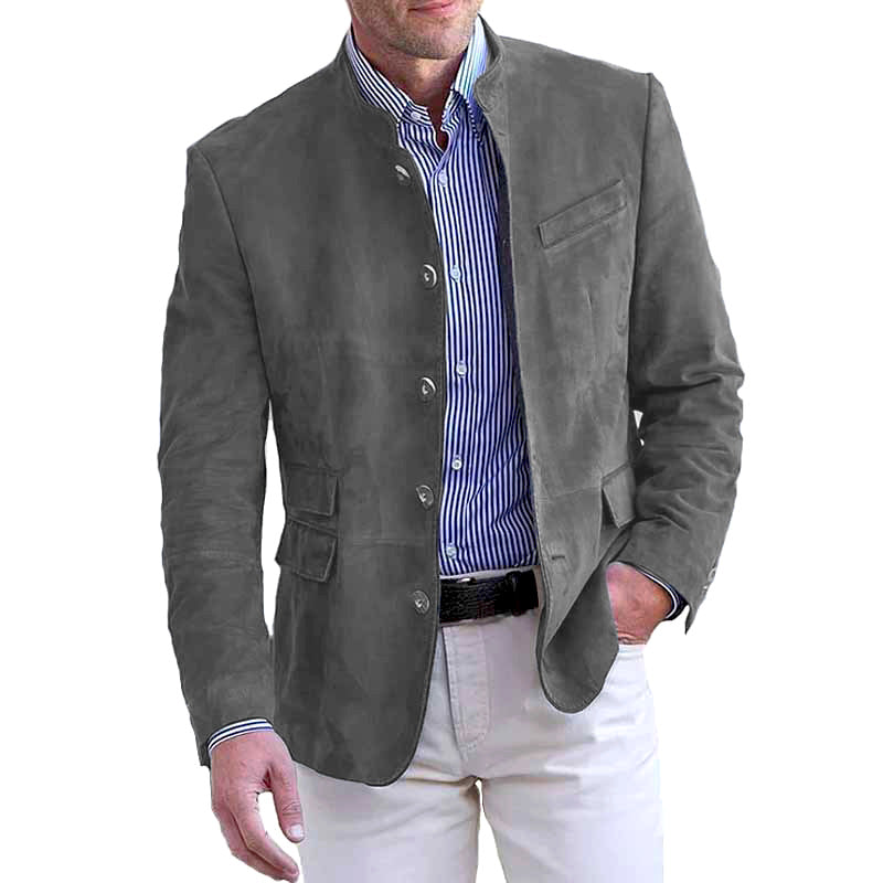 Elegant and stylish suit jacket for men made of high-quality leather Lune London