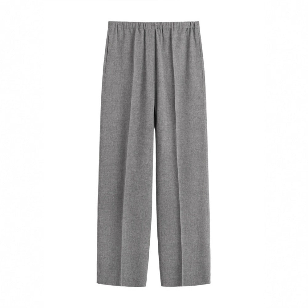 Pantalons en chiffon à coupe large pour femmes avec taille élastique Chic & Stil