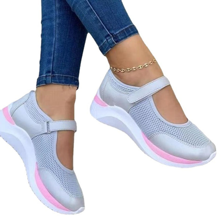 Breathable sneakers for ladies with velcro closure and cushioned sole Lune London