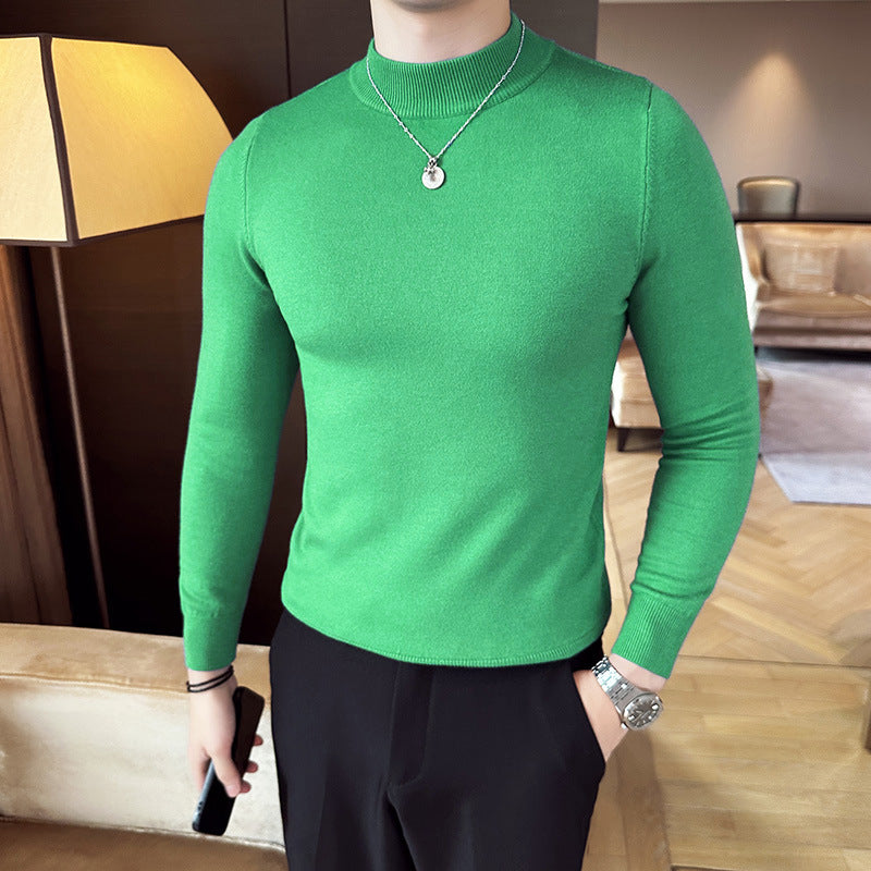 Trendy men's sweater with high collar and elegant cut Lune London