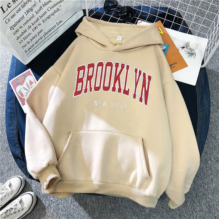 Women's hoodie with stylish Brooklyn print Chic & Stil