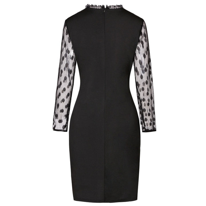 Lune London polka dot sheer sleeve mini dress