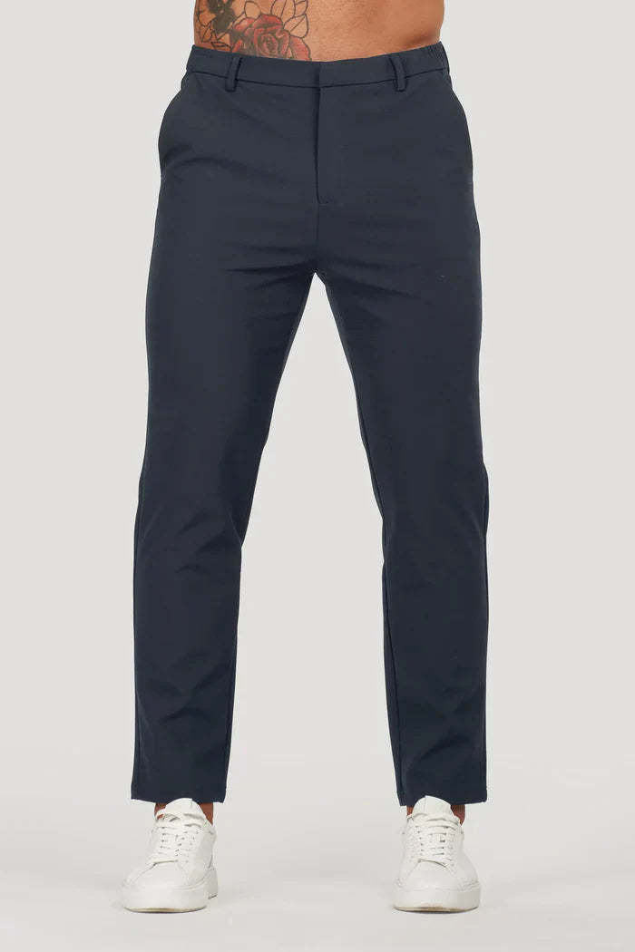 Slim fit chino pants for men with elastic waistband and side pockets Lune London
