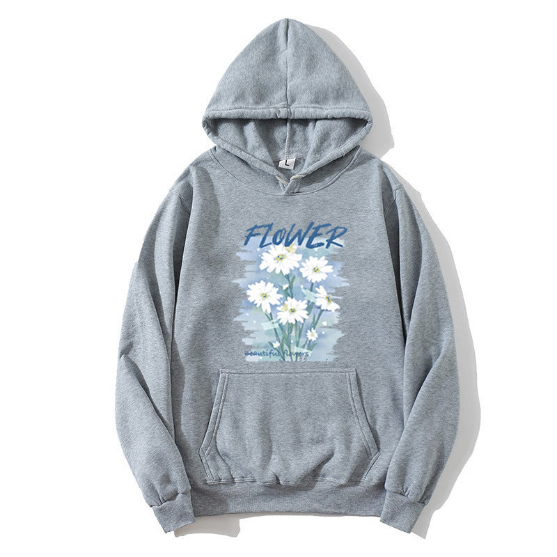 Women's hoodie with floral graphic print Chic & Stil
