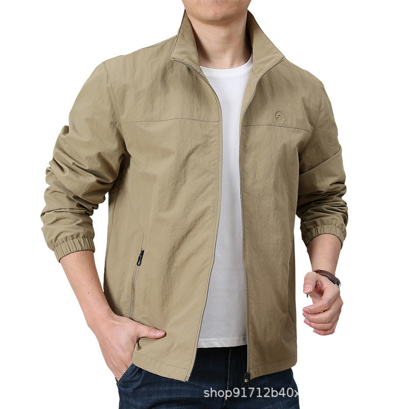 Men's transitional jacket with high collar and elastic cuffs Lune London