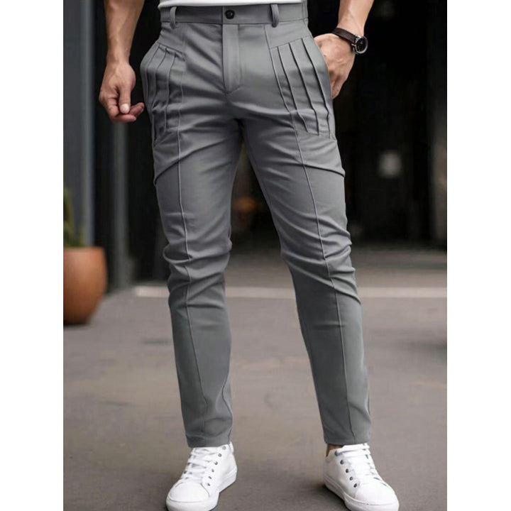 Stylish slim-fit dress pants for men with pleated design Lune London