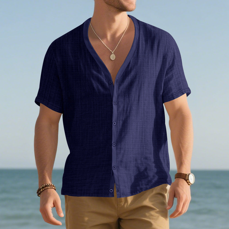 Casual short sleeve shirt for men with textured design Lune London