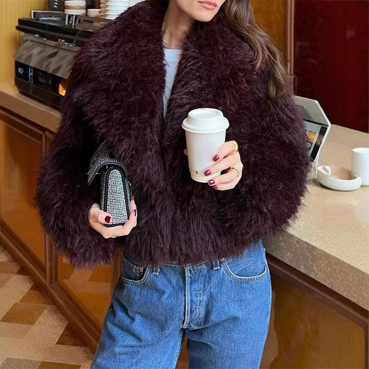 Oversized faux fur jacket for women Lune London