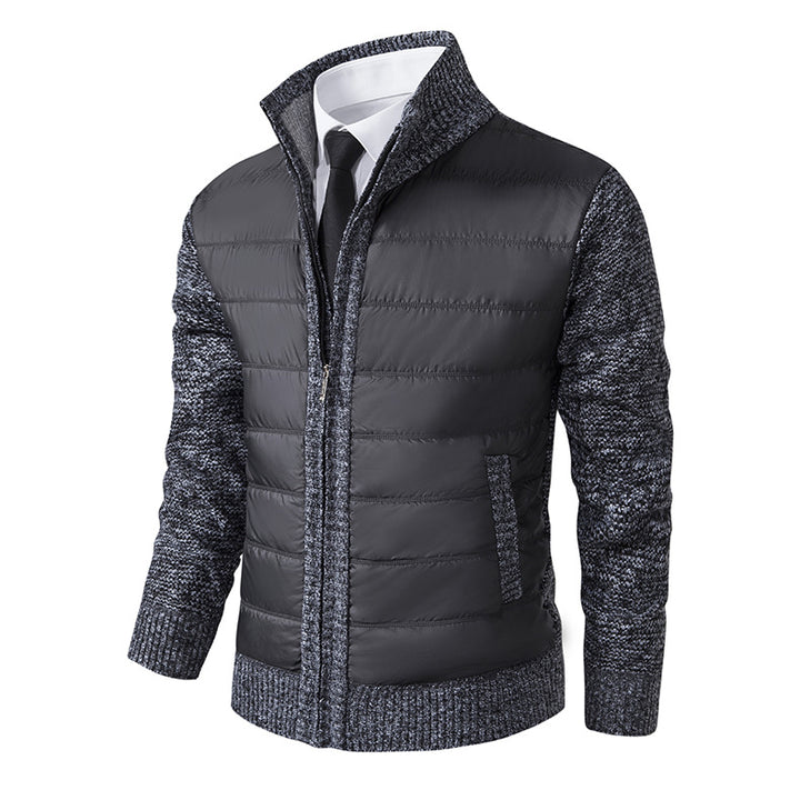 Hybrid quilted jacket for men with modern collar and elastic cuffs Lune London