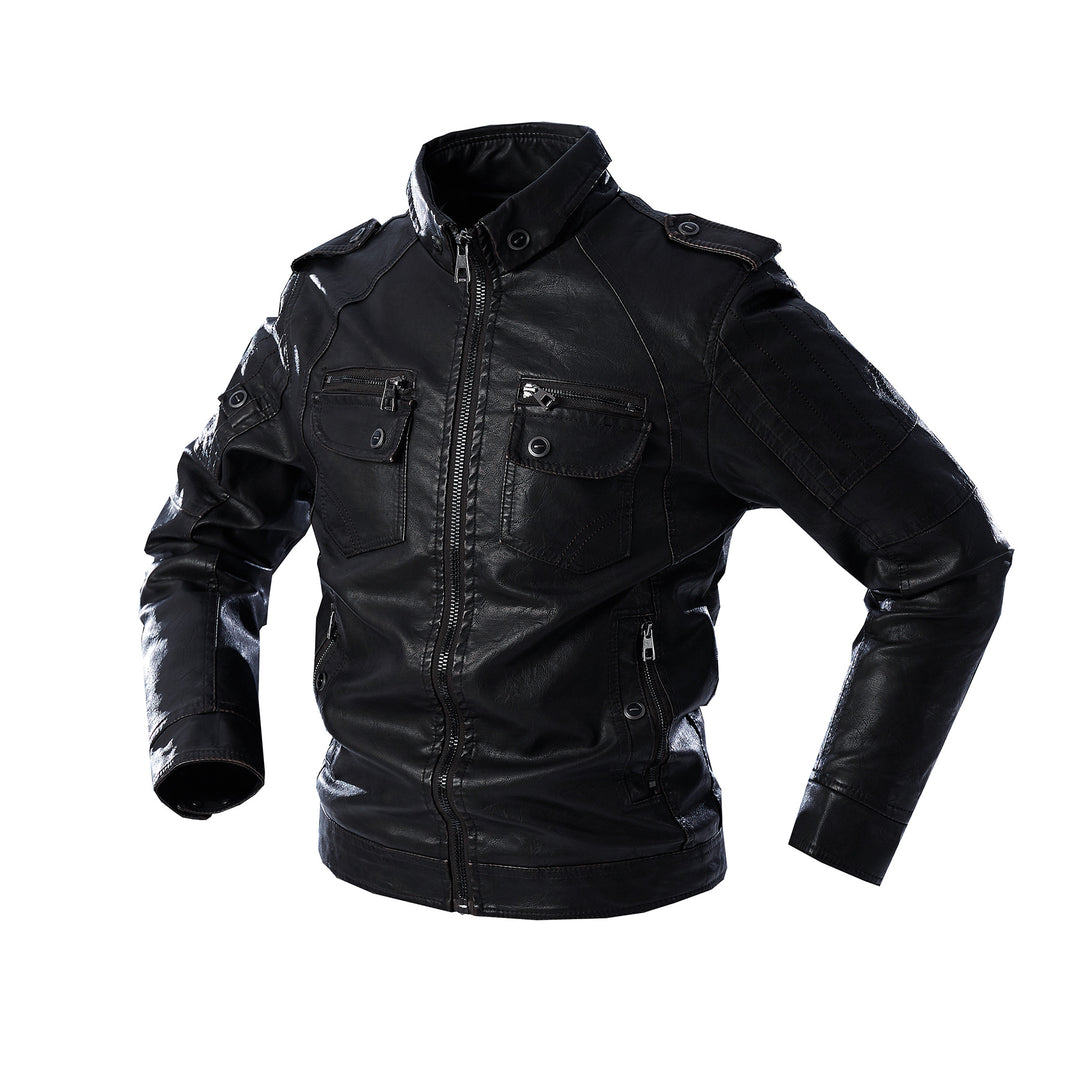 Casual leather jacket for men with multiple pockets Lune London