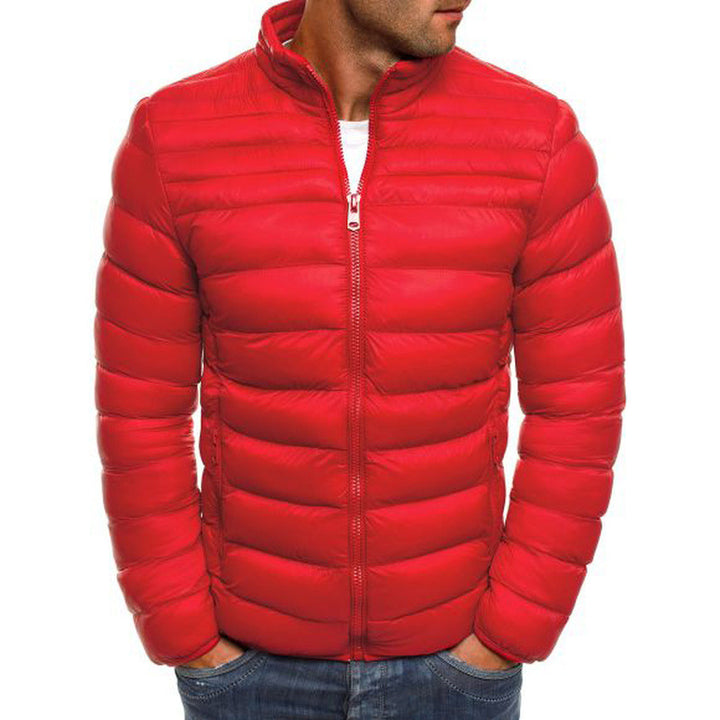 Quilted jacket for men with a stand-up collar and zippered side pockets Lune London