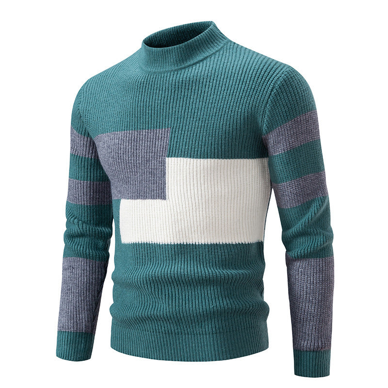 Fashionable men's sweater with textured block design Lune London