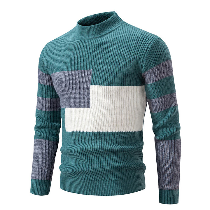 Fashionable men's sweater with textured block design Lune London