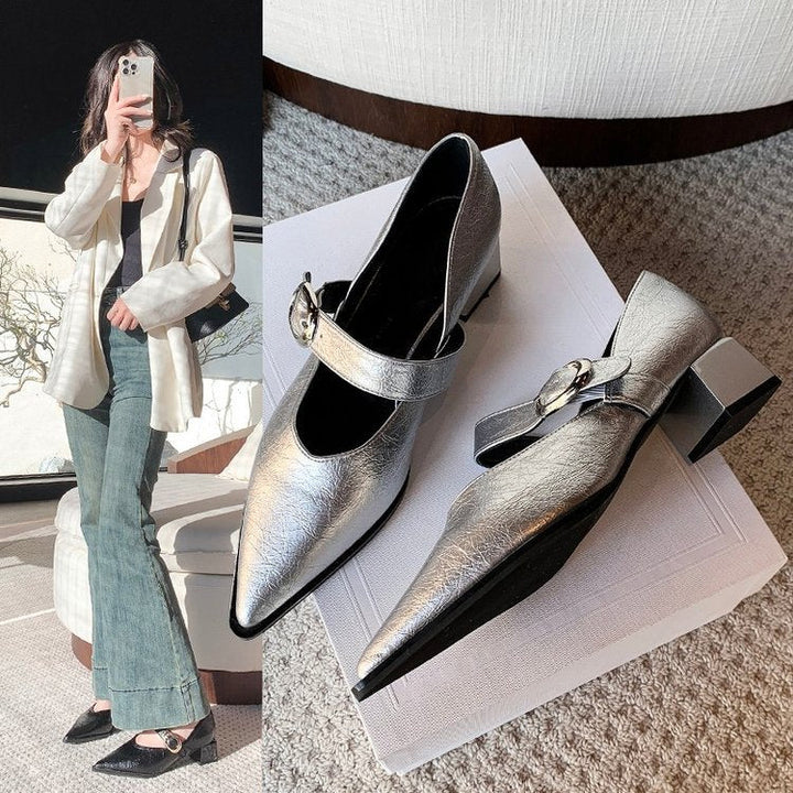 Ladies Elegant Mary Jane Shoes with Fashionable Block Heel and Adjustable Strap Lune London