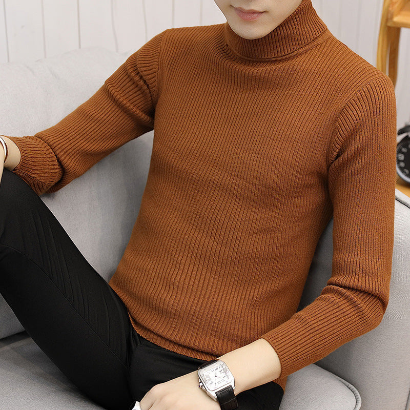Men Ribbed Turtleneck Sweater Elegant Lune London