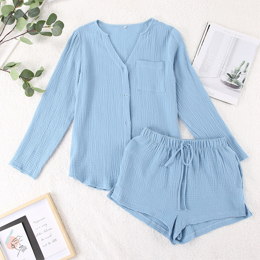 Women Lightweight Button Nightset Lune London