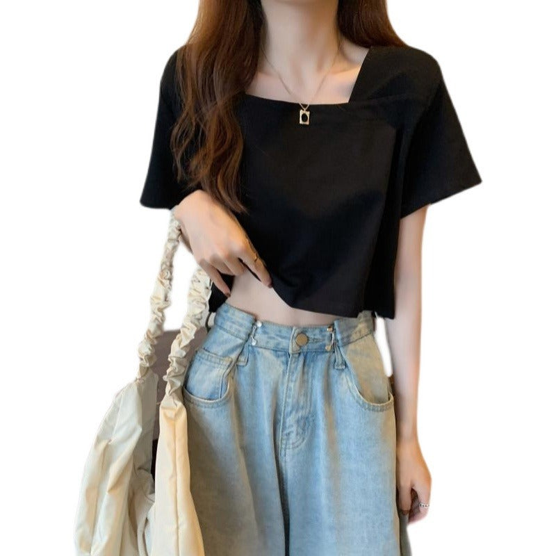 Women Cropped T-Shirt with modern details Lune London