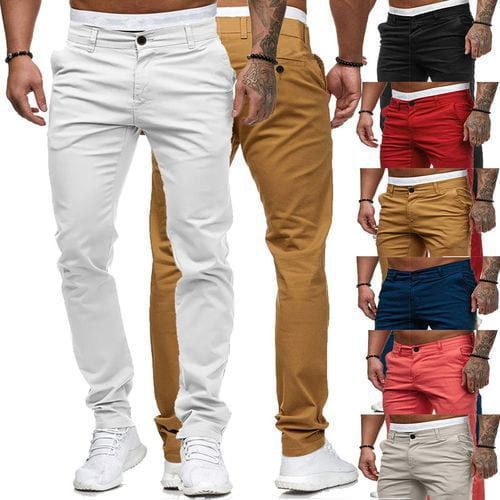 Modern chino pants for men with elastic waistband and slim fit Chic und Stil