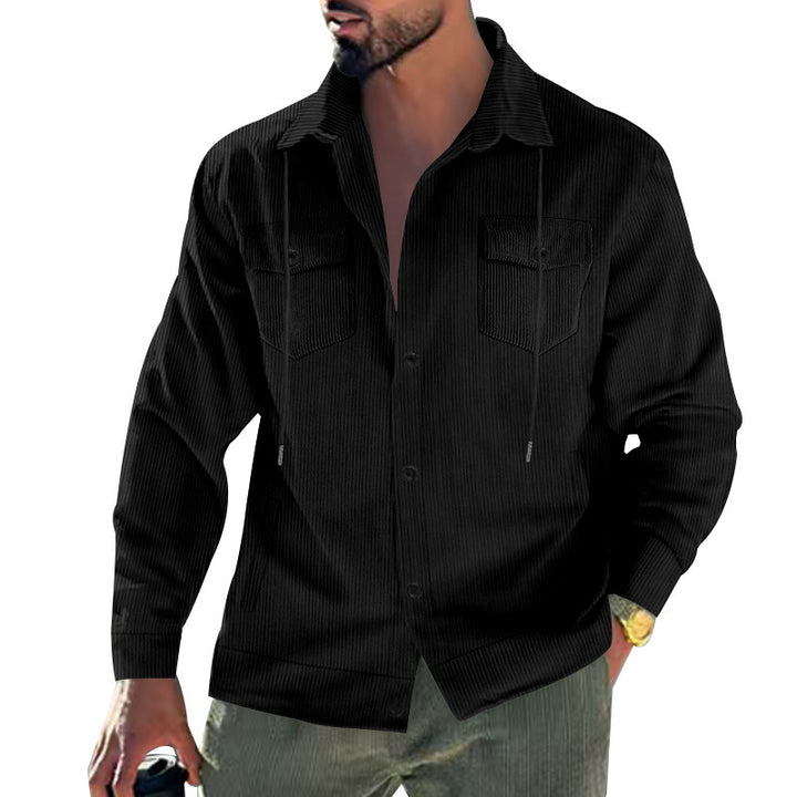 Trendy corduroy jacket for men with practical chest pockets and structured design Lune London