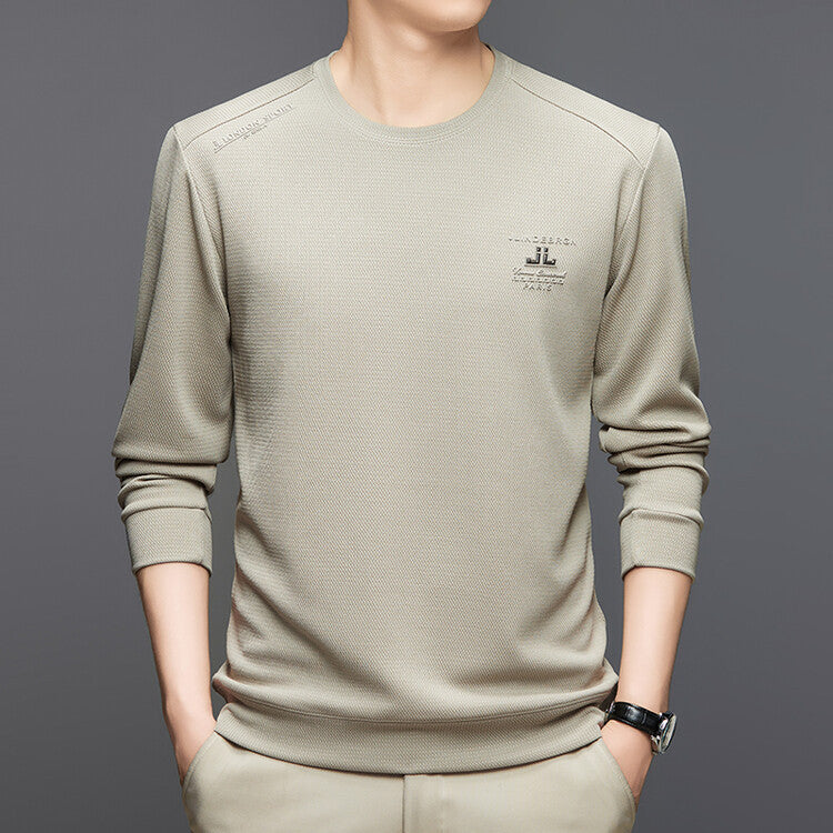 Trendy long sleeve shirt for men in textured fabric Lune London