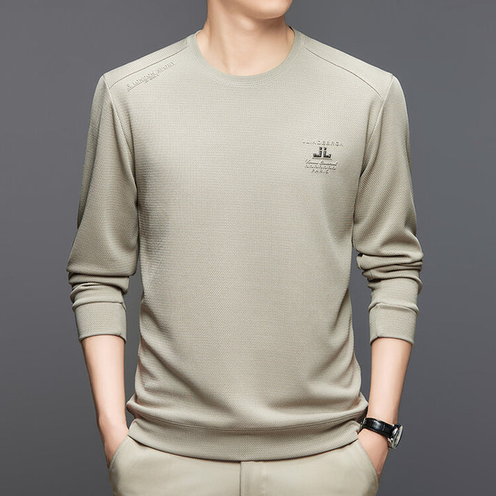 Trendy long sleeve shirt for men in textured fabric Lune London