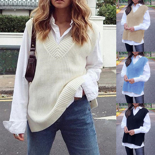 Modern oversized knit cardigan for women with chic V-neck.