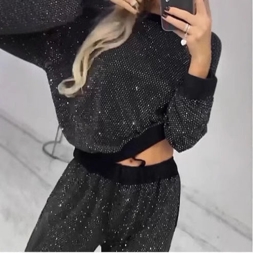 Lune London sparkling fleece loungewear set for women