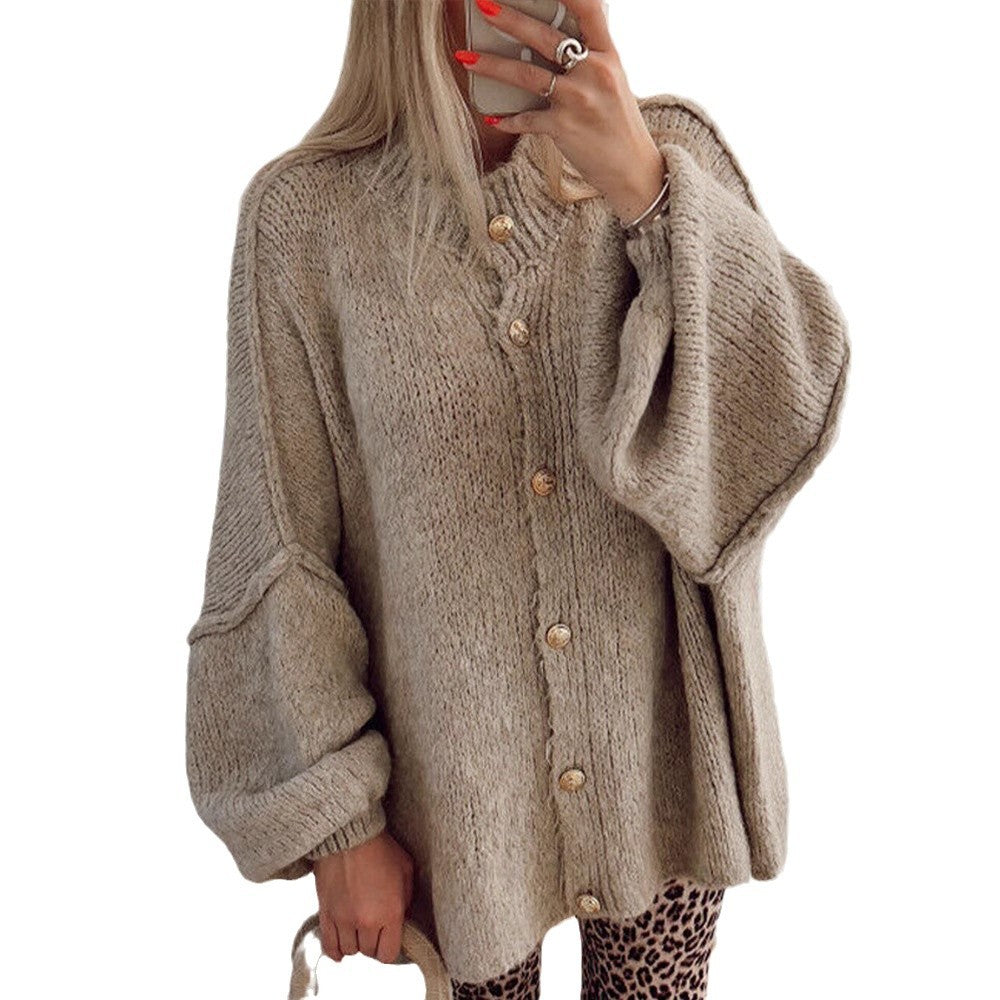 Knit jacket for women with an oversized fit and elegant button details Lune London