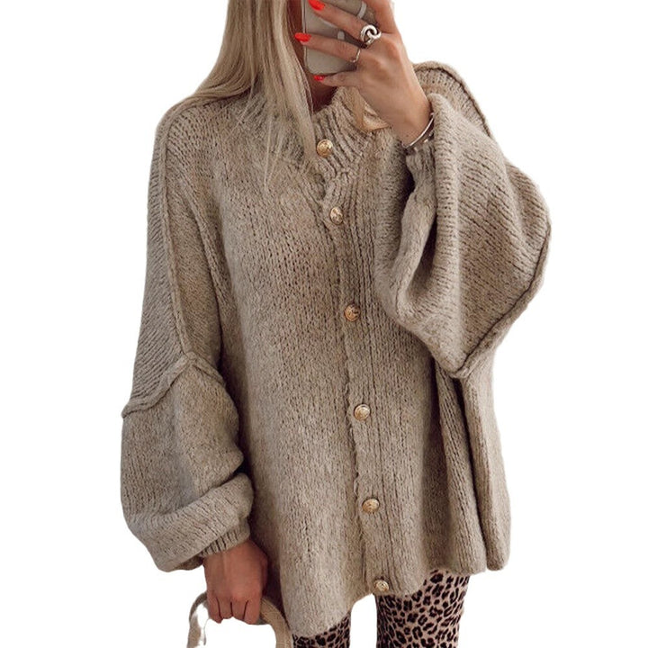 Knit jacket for women with an oversized fit and elegant button details Lune London