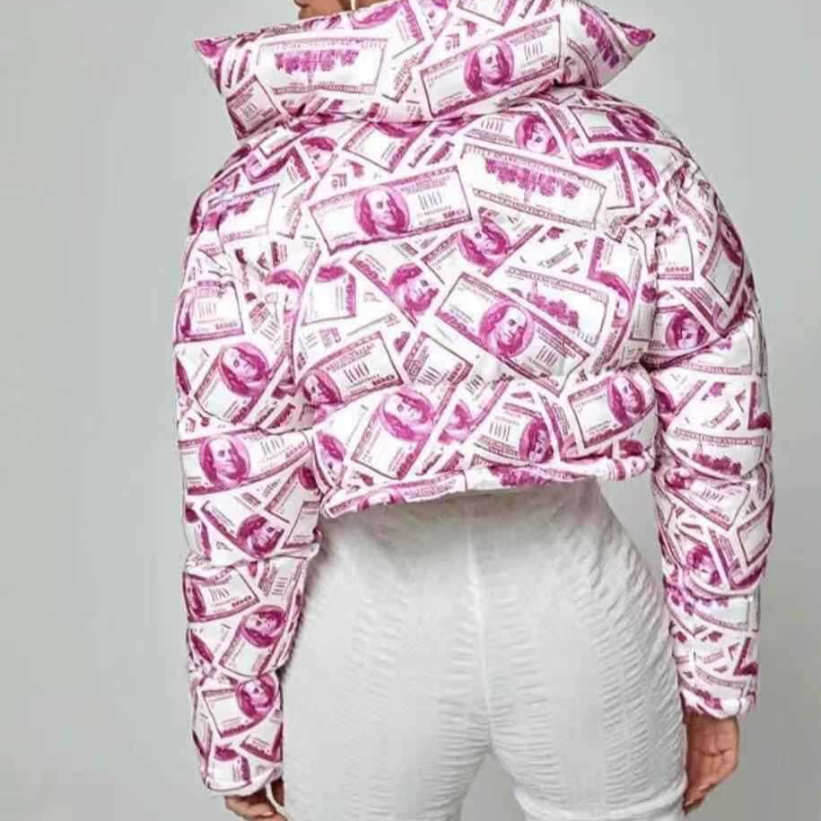 Trendy cropped quilted jacket for women with Dollar Lune London design