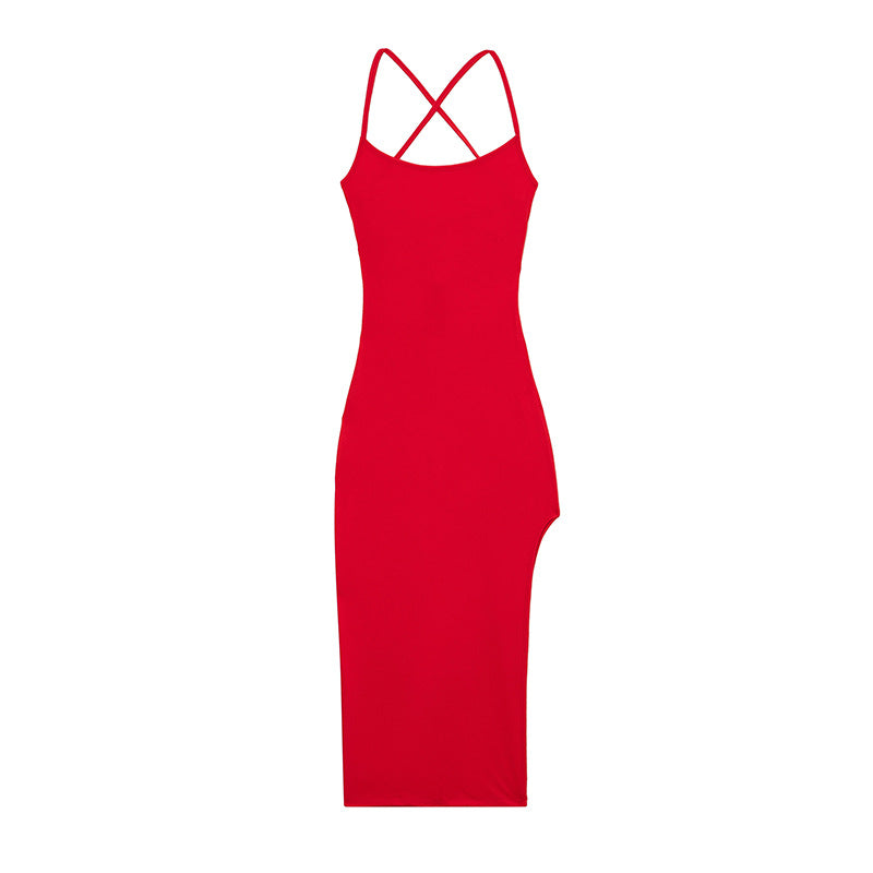 Lune London asymmetrical bodycon maxi dress for women