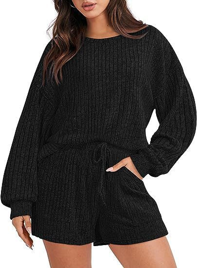 Lune London Women's Comfortable Ribbed Lounge Set
