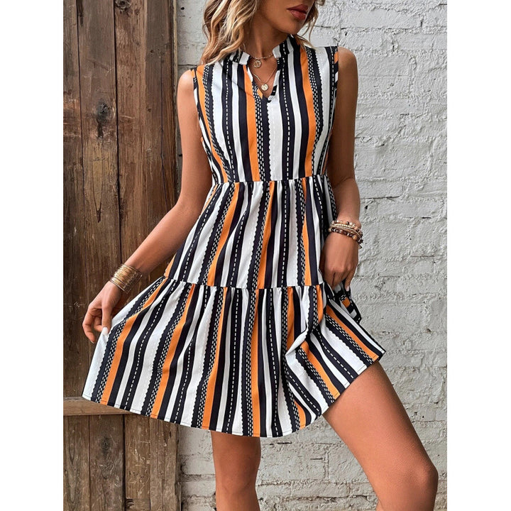 Striped shirt dress for women with flared skirt Lune London