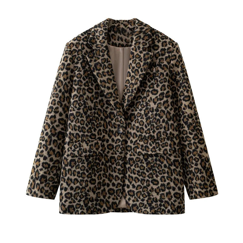 Lune London leopard print elegant jacket for women