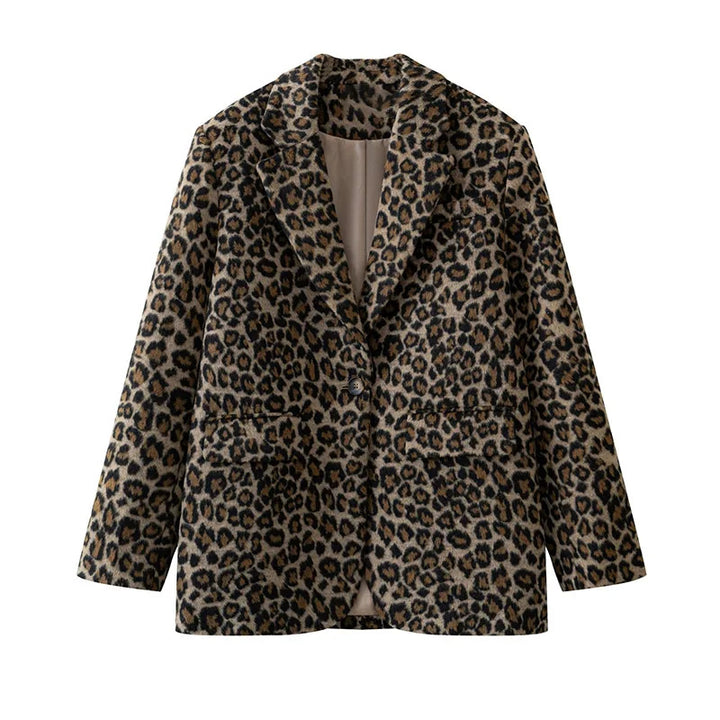 Lune London leopard print elegant jacket for women