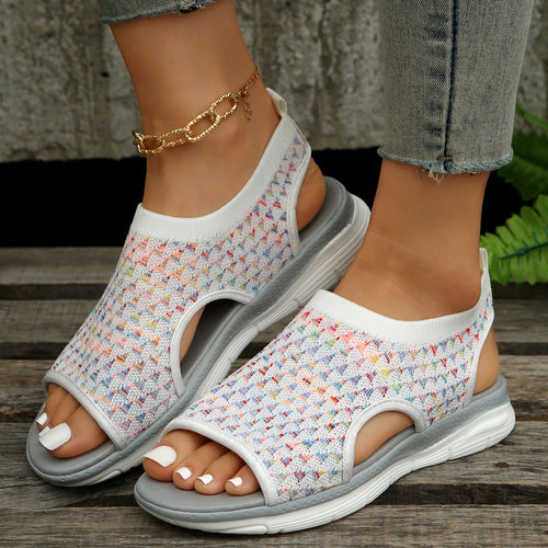 Comfortable Sandals for Women with Breathable Knit Upper Lune London