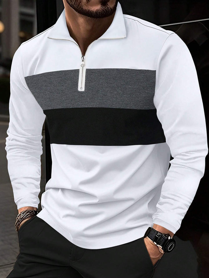 Casual pullover for men with modern zip closure Lune London