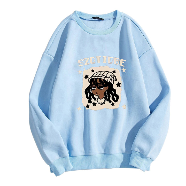 Women's casual sweatshirt with artistic print Chic & Stil