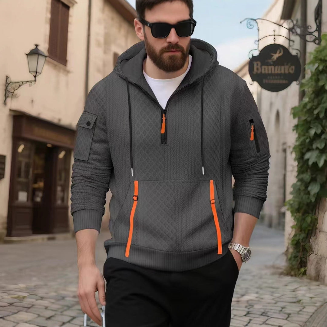 Men's sporty hoodie with innovative structural design Lune London