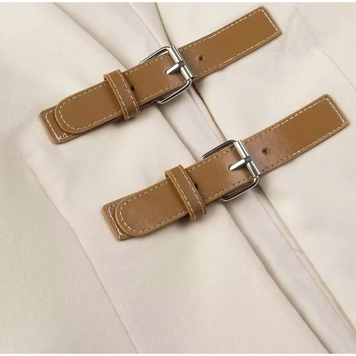 Women elegant teddy jacket with decorative loops Lune London