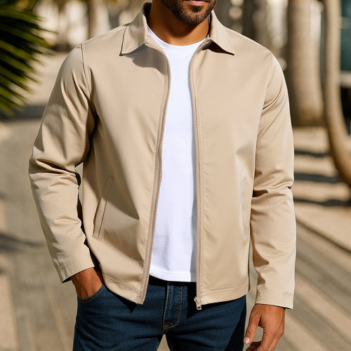 Casual men's jacket with innovative wind protection technology Lune London